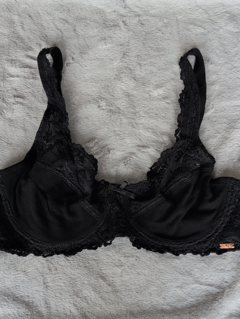 Everyday Support Lace-Trim Black Underwire Bra